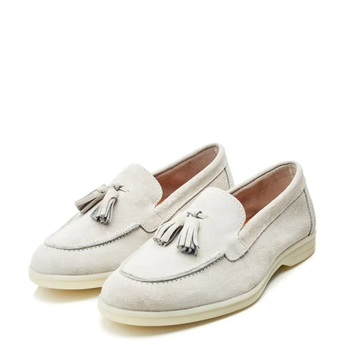 Women Moda In Pelle Casual Shoes Effie Light Grey Suede