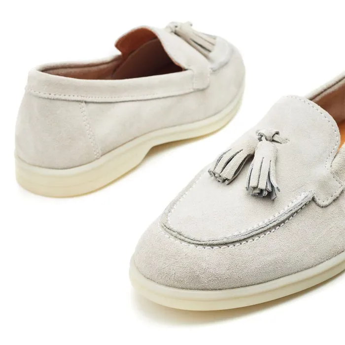 Women Moda In Pelle Casual Shoes Effie Light Grey Suede