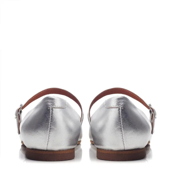Women Moda In Pelle Casual Shoes Ellysa Silver Leather