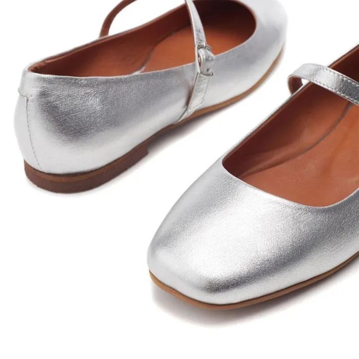 Women Moda In Pelle Casual Shoes Ellysa Silver Leather