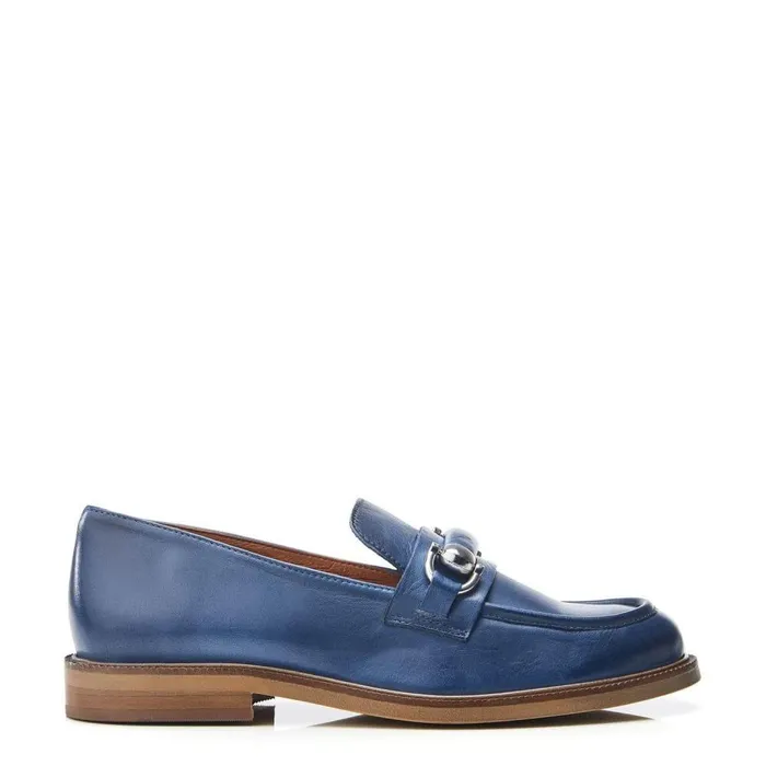 Women Moda In Pelle Casual Shoes Emmalia Blue Leather