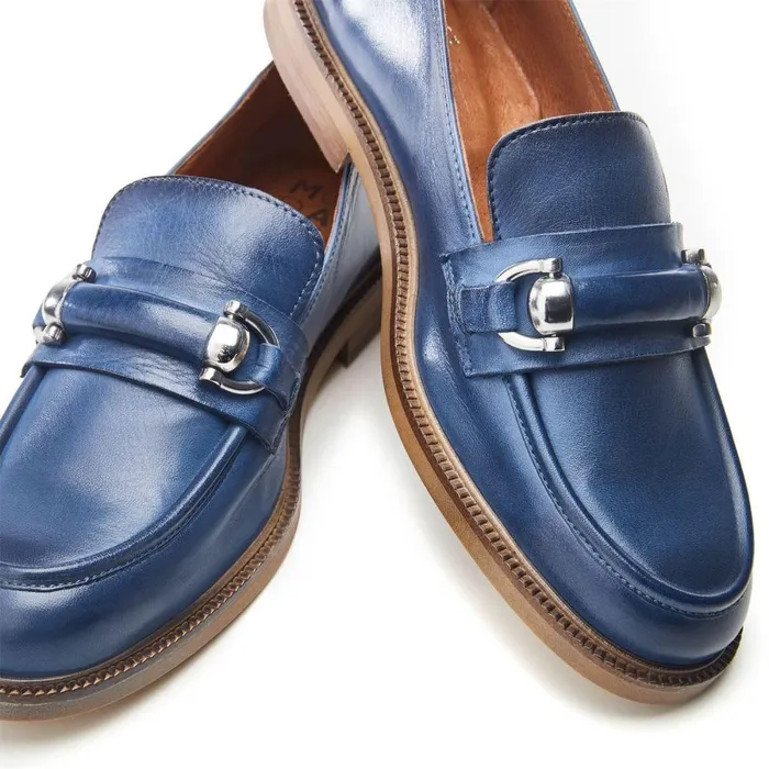Women Moda In Pelle Casual Shoes Emmalia Blue Leather
