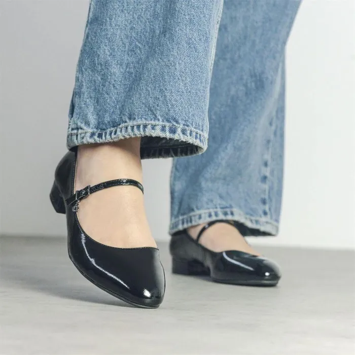 Women Moda In Pelle Casual Shoes Florentin Black Patent Leather