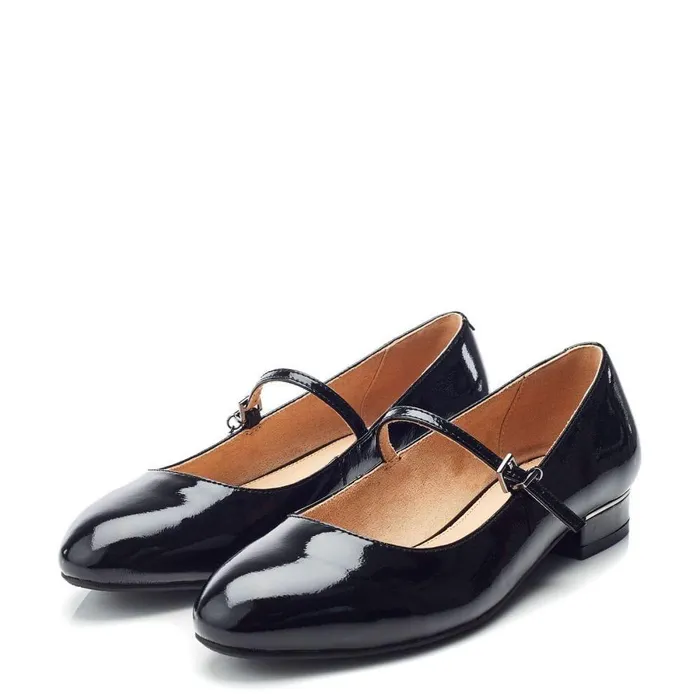 Women Moda In Pelle Casual Shoes Florentin Black Patent Leather