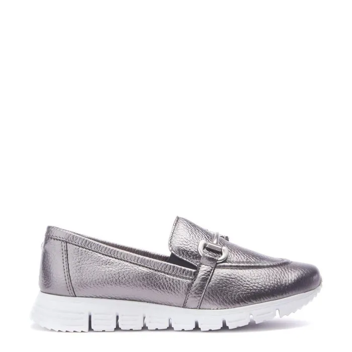 Women Moda In Pelle Casual Shoes Francie Pewter Leather