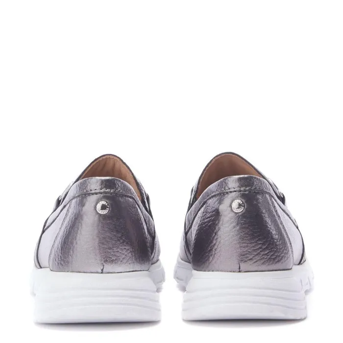 Women Moda In Pelle Casual Shoes Francie Pewter Leather