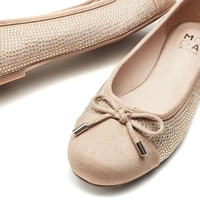 Women Moda In Pelle Casual Shoes Frieda Taupe Alcantara