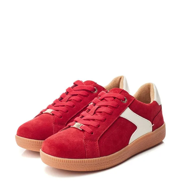 Women Moda In Pelle Casual Trainers Allette Red Suede