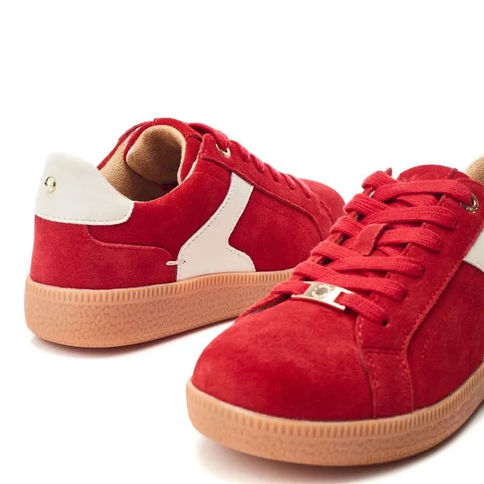 Women Moda In Pelle Casual Trainers Allette Red Suede