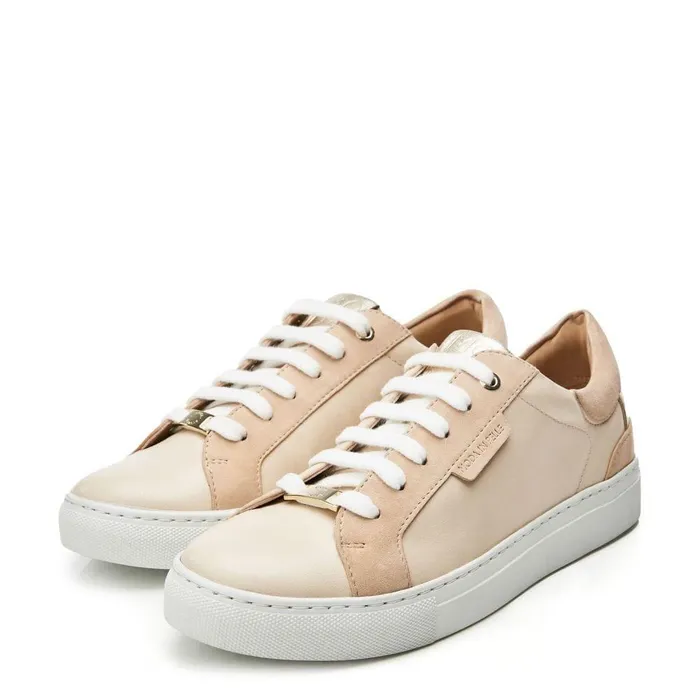 Women Moda In Pelle Casual Trainers Ariba Off White Leather