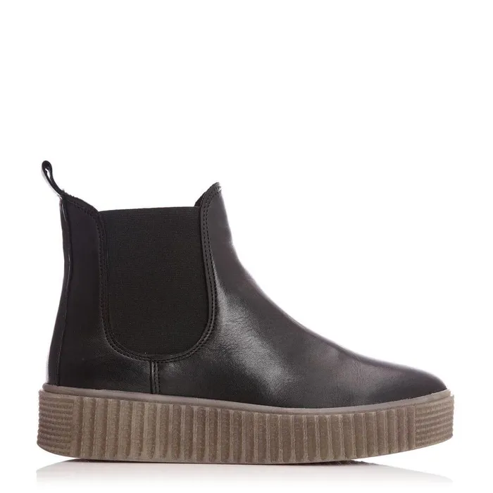 Women Moda In Pelle Chelsea Boots Shoon Sh Illom Black Leather