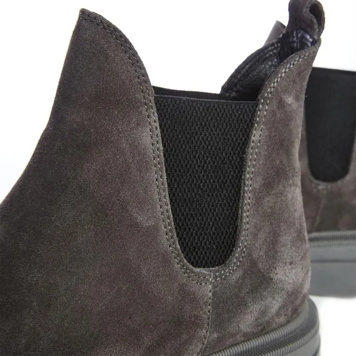 Women Moda In Pelle Chunky Boots Bsoleful B Binkie Grey Suede