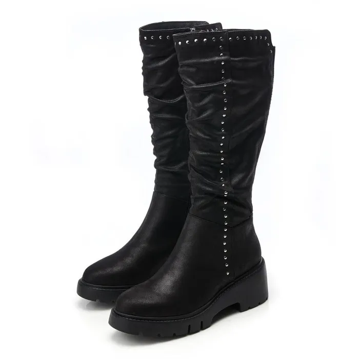 Women Moda In Pelle Chunky Boots Halsey Black Protauras