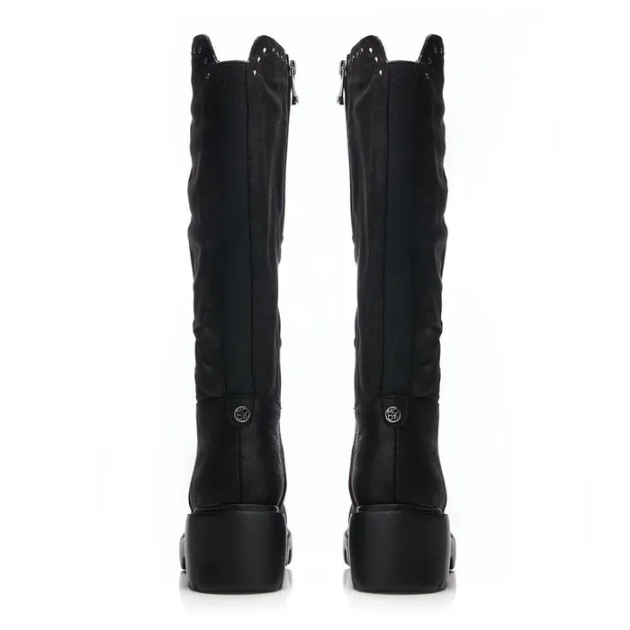 Women Moda In Pelle Chunky Boots Halsey Black Protauras