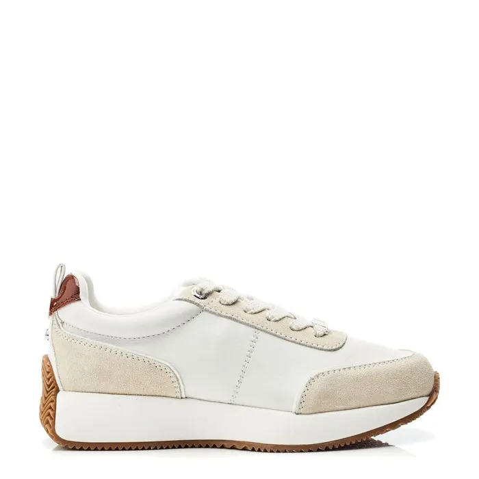 Women Moda In Pelle Chunky Trainers Athenea Off White Leather