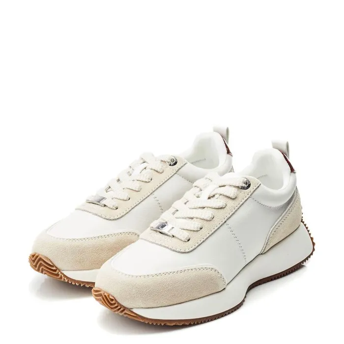 Women Moda In Pelle Chunky Trainers Athenea Off White Leather