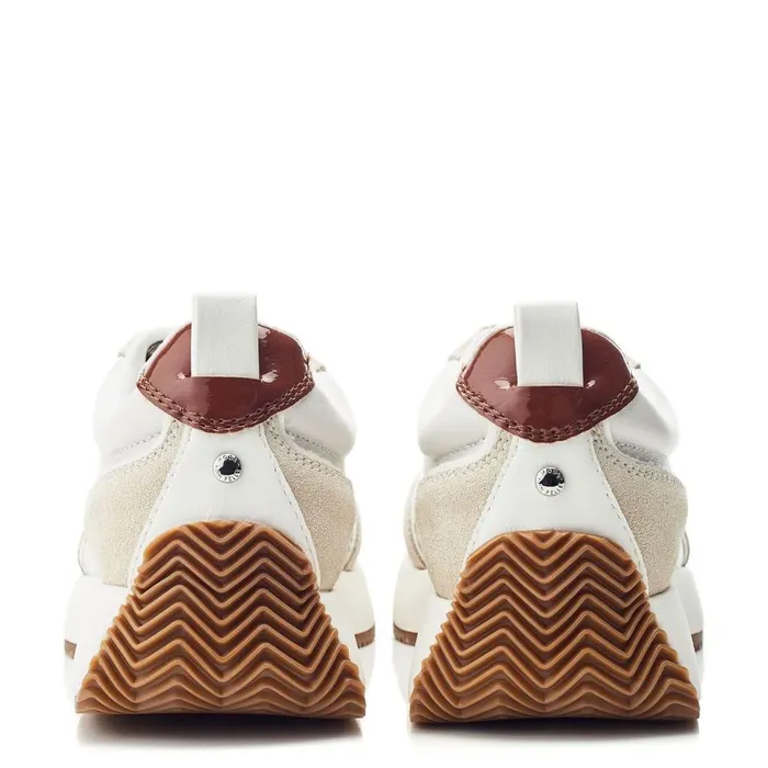 Women Moda In Pelle Chunky Trainers Athenea Off White Leather