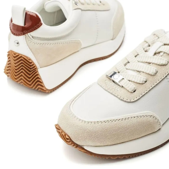 Women Moda In Pelle Chunky Trainers Athenea Off White Leather