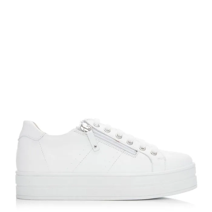 Women Moda In Pelle Chunky Trainers Bsoleful BGlazie White Leather