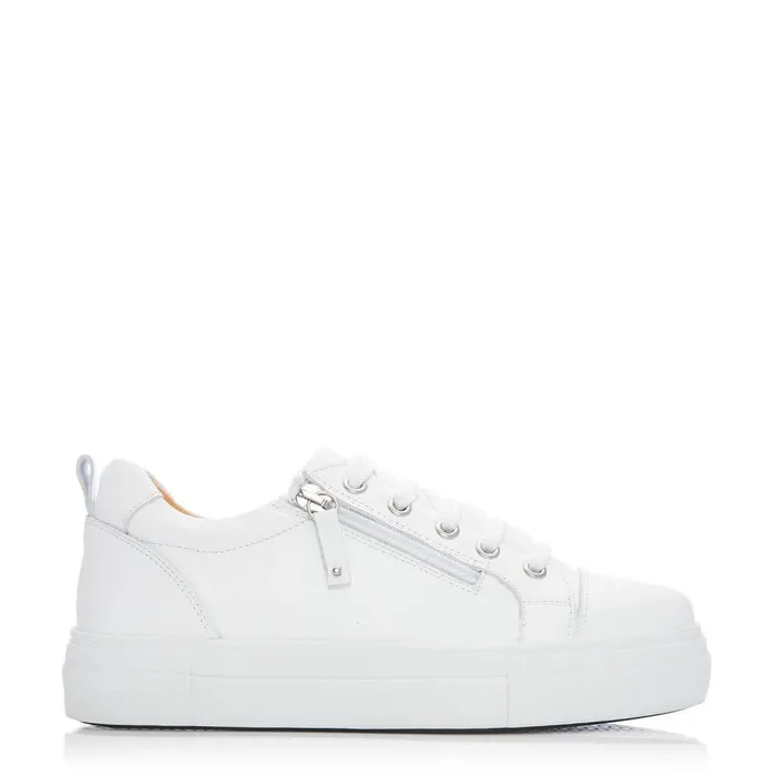 Women Moda In Pelle Chunky Trainers Bsoleful BVisti White Leather
