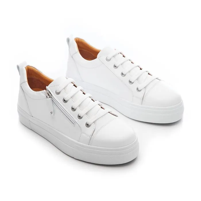 Women Moda In Pelle Chunky Trainers Bsoleful BVisti White Leather