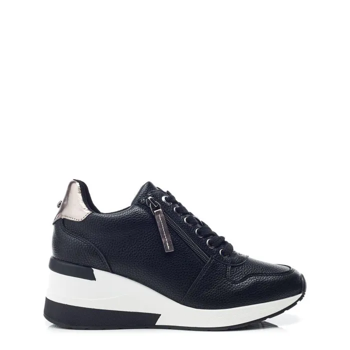 Women Moda In Pelle Chunky Trainers Claudie Black Porvair