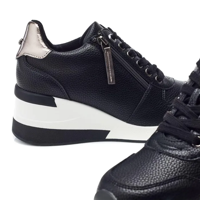 Women Moda In Pelle Chunky Trainers Claudie Black Porvair
