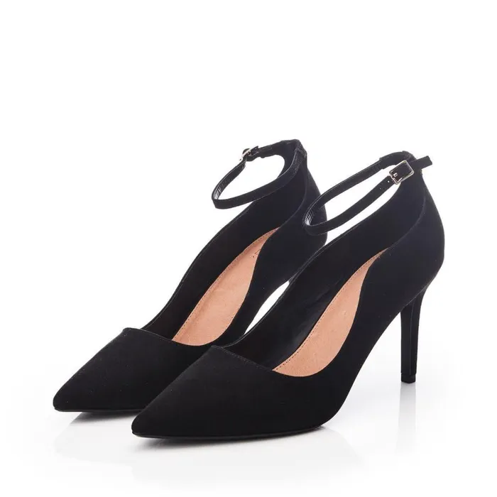 Women Moda In Pelle Court Shoes Cristel Black Alcantara