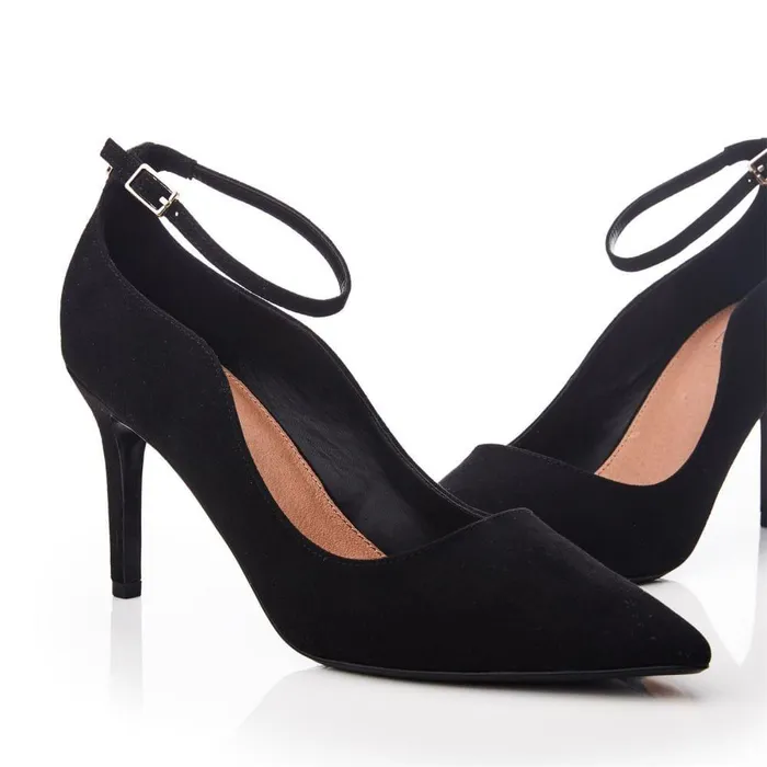 Women Moda In Pelle Court Shoes Cristel Black Alcantara