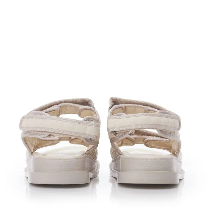 Women Moda In Pelle Flatform Sandals Bsoleful BLayton Beige Leather