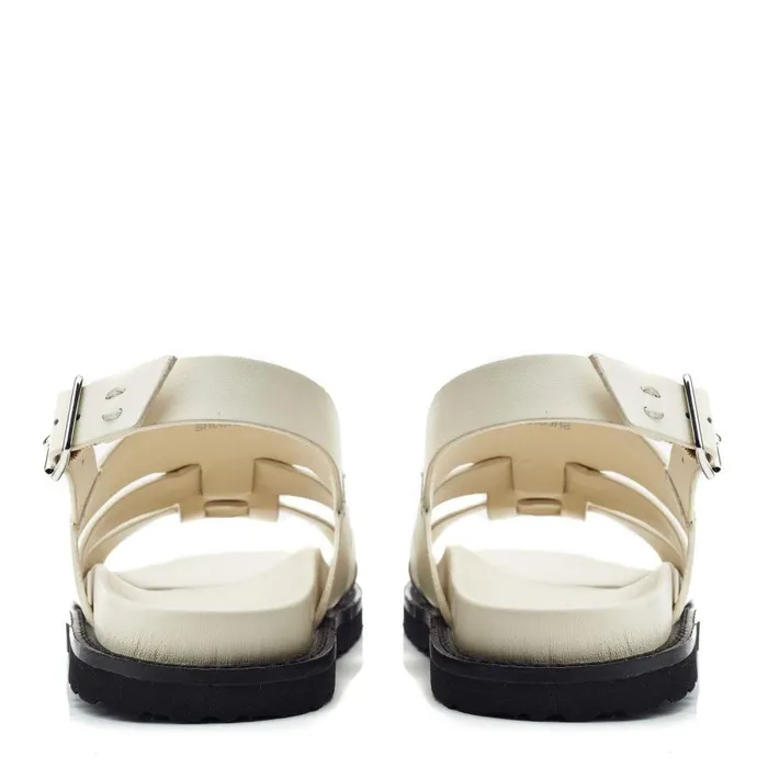 Women Moda In Pelle Flatform Sandals Shoon Sh Lonnie Off White Leather