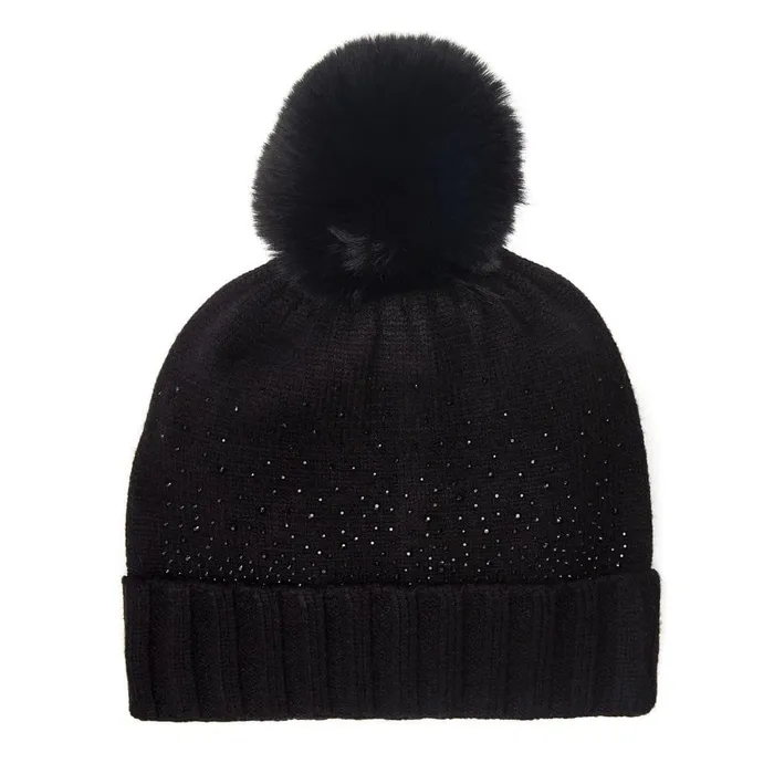 Women Moda In Pelle Hats Praticiohat Black Textile