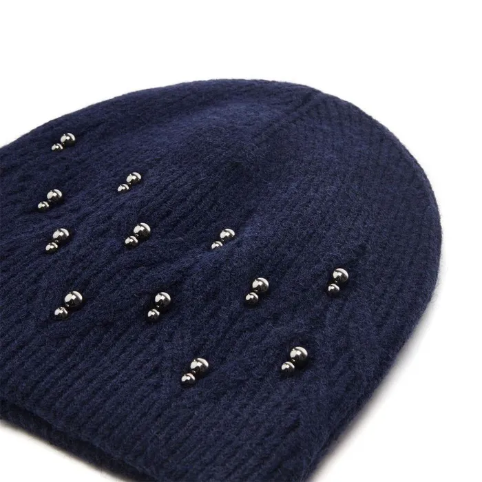 Women Moda In Pelle Hats Promysehat Navy Textile