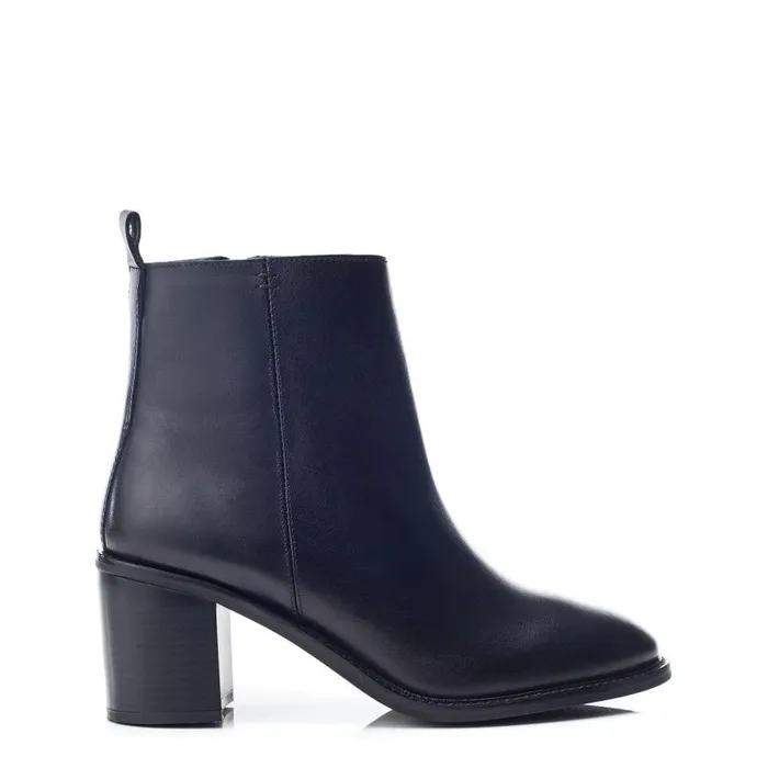 Women Moda In Pelle Heeled And Wedge Boots Bsoleful BFleur Black Leather