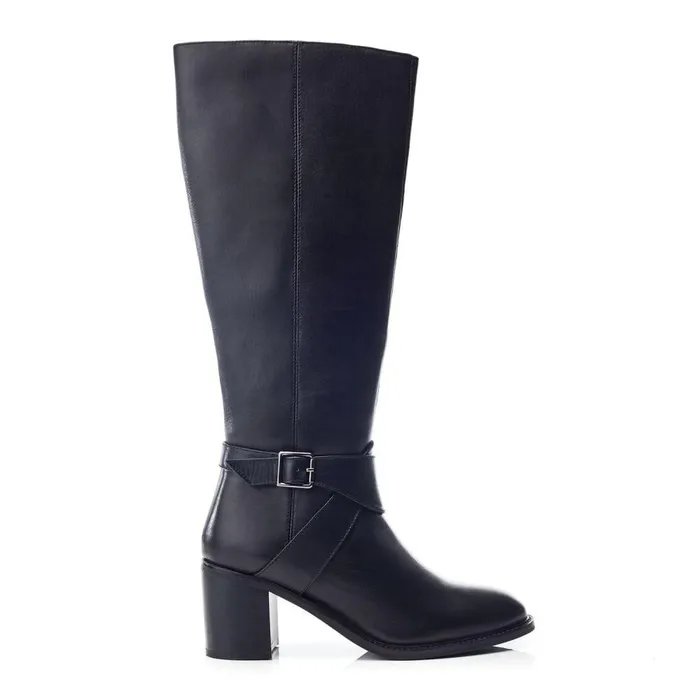 Women Moda In Pelle Knee High Boots Bsoleful BLonsdale Black Leather