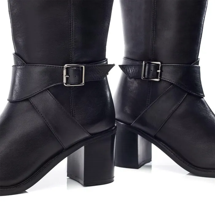 Women Moda In Pelle Knee High Boots Bsoleful BLonsdale Black Leather