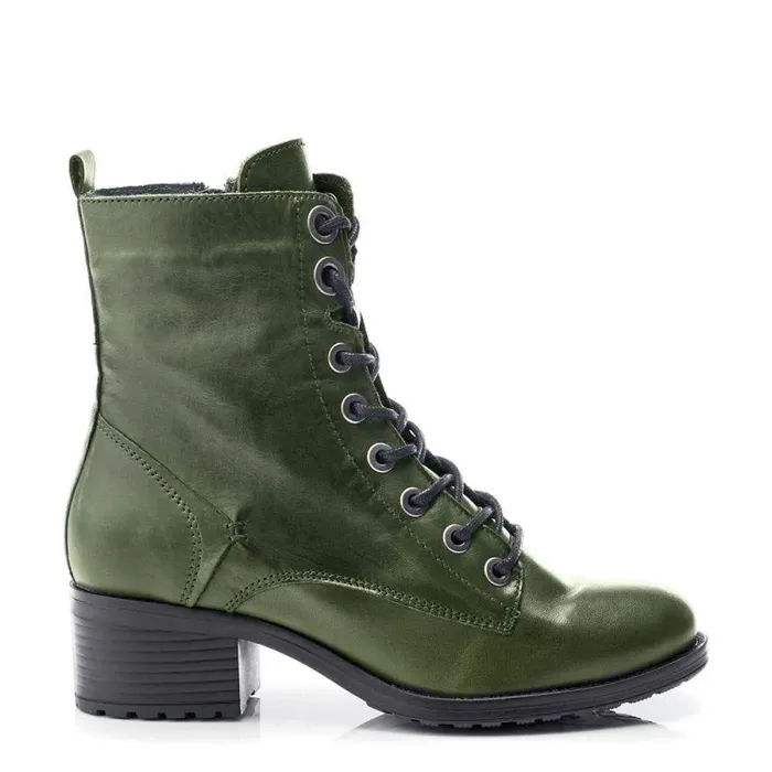 Women Moda In Pelle MidCalf Boots Bezzie Green Leather