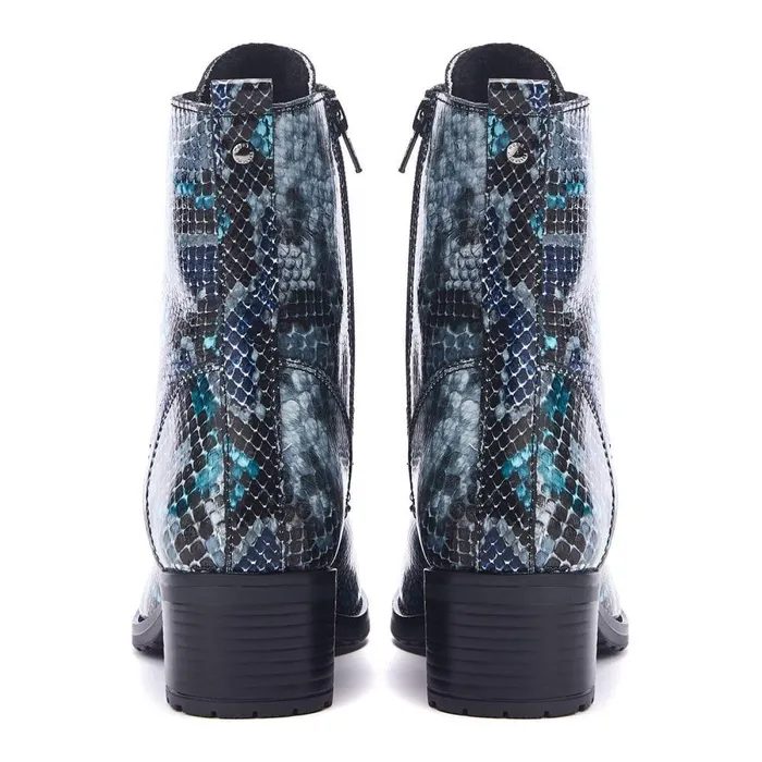 Women Moda In Pelle MidCalf Boots Bezzie Grey 8211 Multi Snake Multi Snake Print Leather