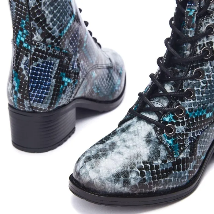 Women Moda In Pelle MidCalf Boots Bezzie Grey 8211 Multi Snake Multi Snake Print Leather