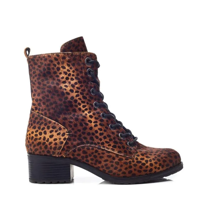 Women Moda In Pelle MidCalf Boots Bezzie Leopard Print Pony