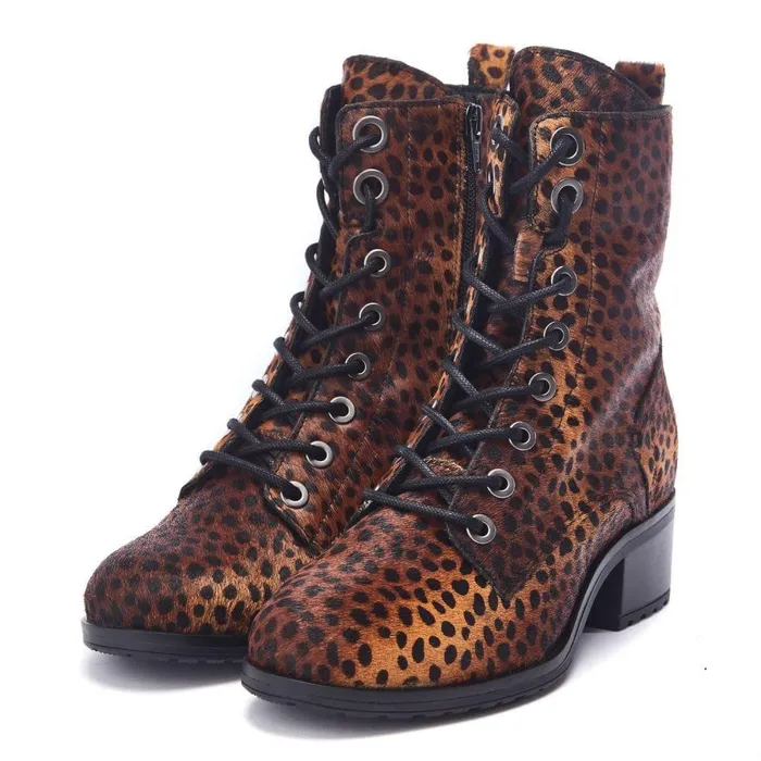 Women Moda In Pelle MidCalf Boots Bezzie Leopard Print Pony