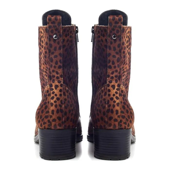 Women Moda In Pelle MidCalf Boots Bezzie Leopard Print Pony