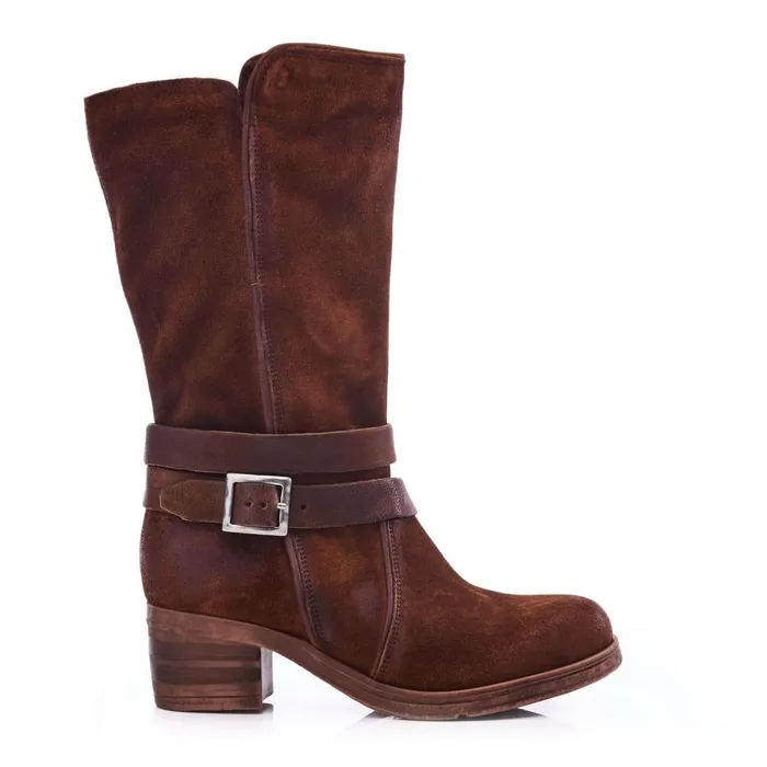 Women Moda In Pelle MidCalf Boots Brinley Tan Suede