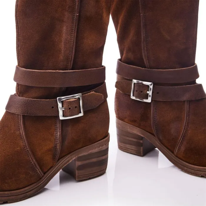 Women Moda In Pelle MidCalf Boots Brinley Tan Suede