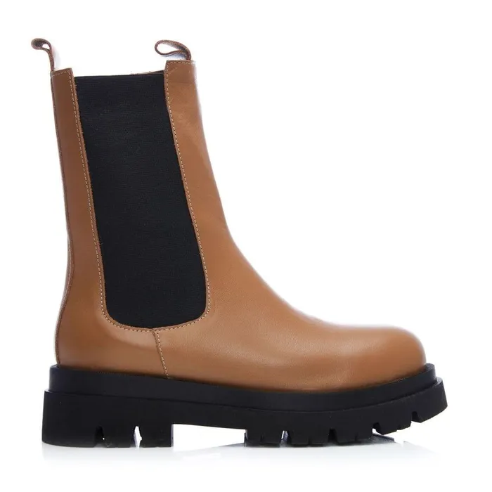 Women Moda In Pelle MidCalf Boots Bsoleful BPuncher Tan Leather