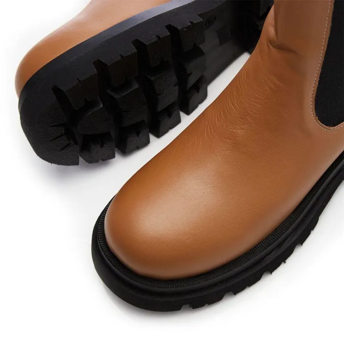 Women Moda In Pelle MidCalf Boots Bsoleful BPuncher Tan Leather