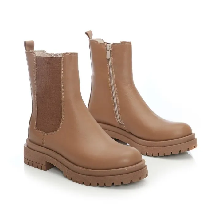 Women Moda In Pelle MidCalf Boots Bsoleful B Wolfie Tan Leather