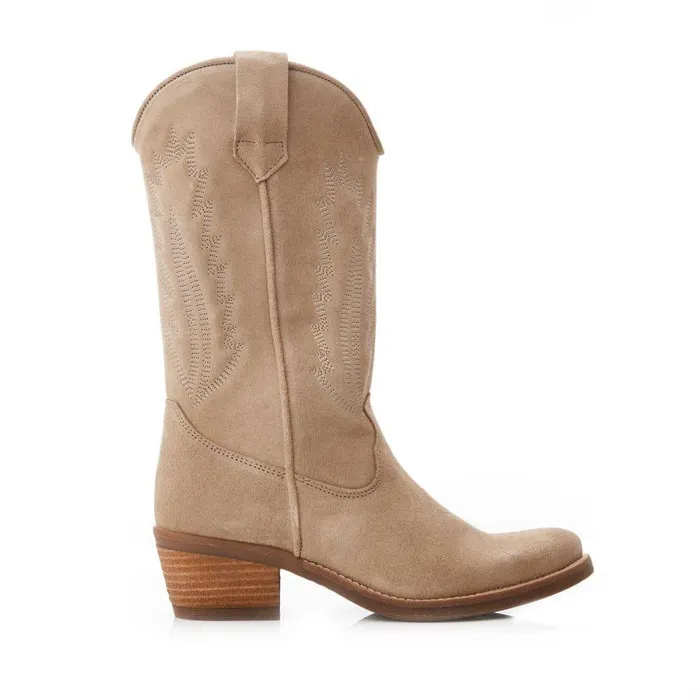 Women Moda In Pelle MidCalf Boots Fanntine Stone Suede