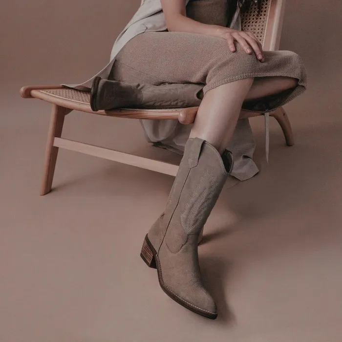 Women Moda In Pelle MidCalf Boots Fanntine Stone Suede Women Moda In Pelle MidCalf Boots Fanntine Stone Suede