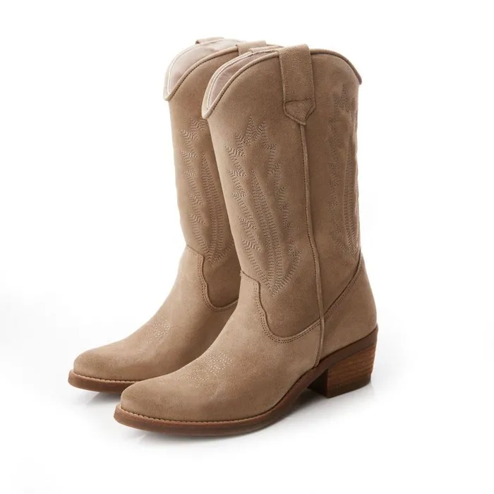 Women Moda In Pelle MidCalf Boots Fanntine Stone Suede Women Moda In Pelle MidCalf Boots Fanntine Stone Suede